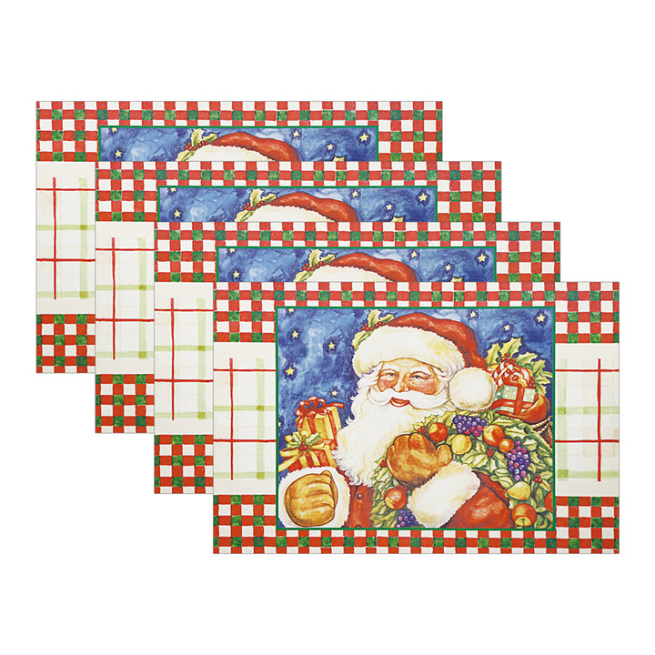 RAY STAR Set of 4 Placemat with Santa Claus Design