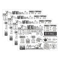 RAY STAR Set of 4 Placemat with White Menu Design