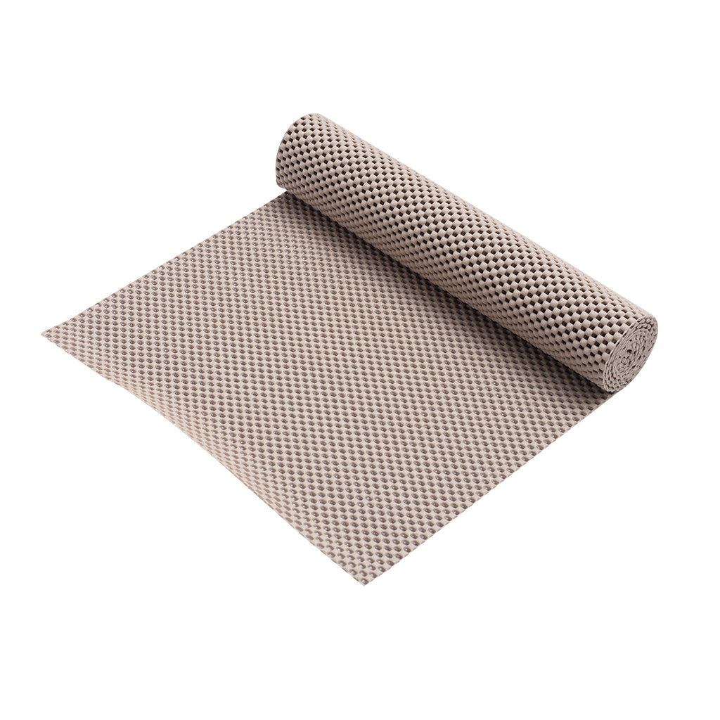 RAY STAR Premium Taupe Drawer and Shelf Liner, Strong Grip, Non Adhesive Easiest Install Mat, for Kitchen Cabinets, Drawers, Cupboards and Bathroom Shelves