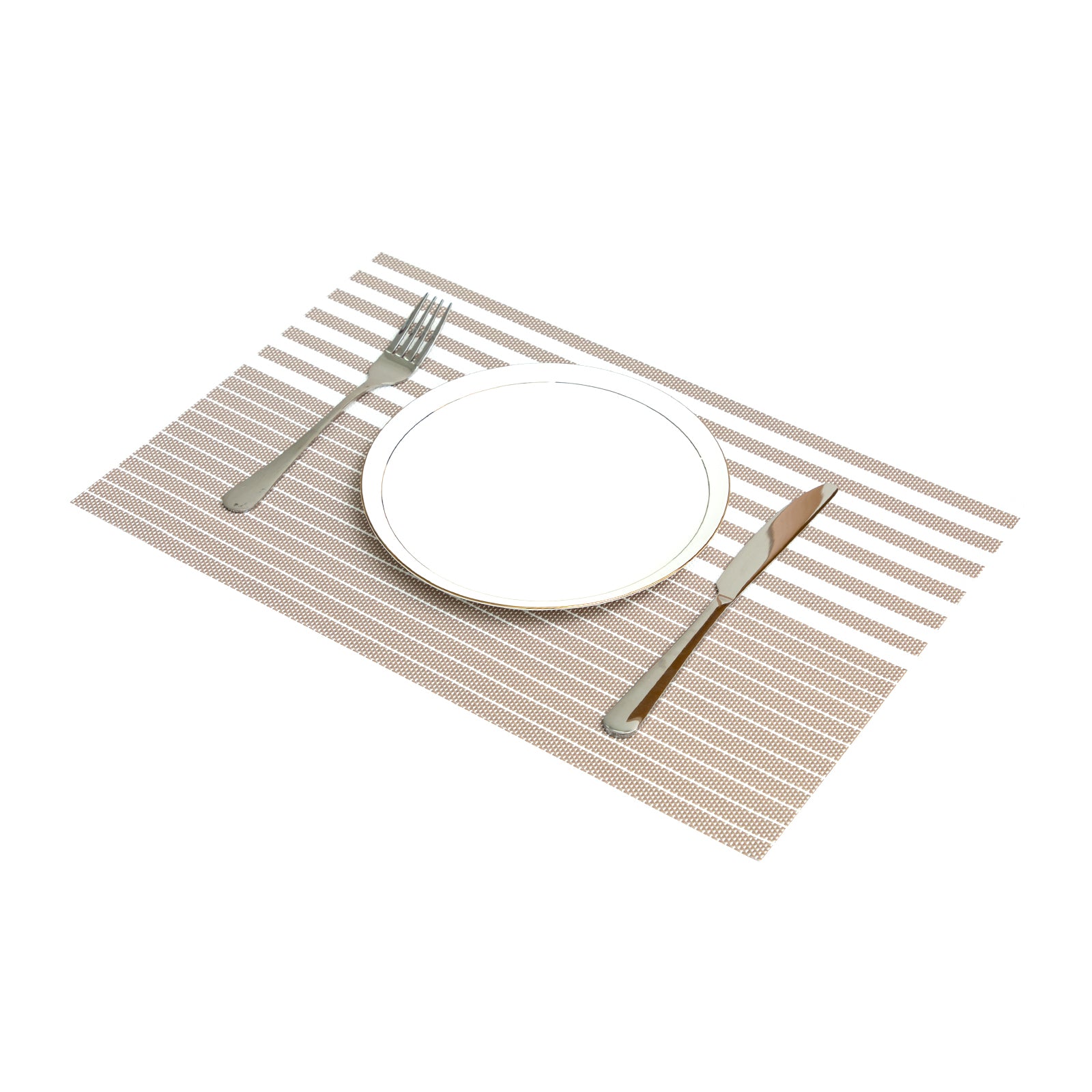 RAY STAR Set of 6 Vinyl Placemat for Kitchen and Dining Blue & Brown Design