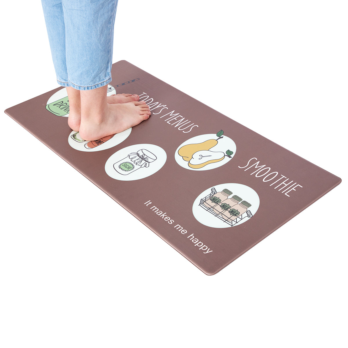 Vinyl Foam Kitchen Mat with Smoothie Design