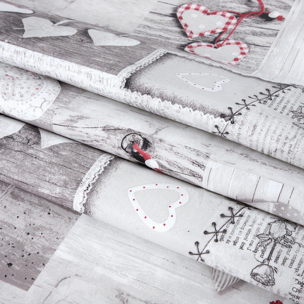 RAY STAR Valentine's Day special Heart Design Vinyl Tablecloth With Flannel Backing Round and Rectangle