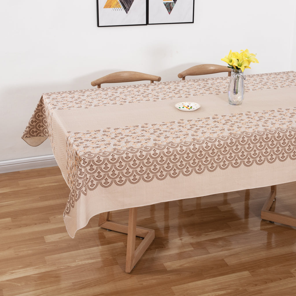 RAY STAR Mosaic Design Vinyl Tablecloth With Flannel Backing Round and Rectangle