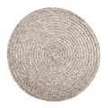 RAY STAR Set of 4 Round Braided Placemat Brown