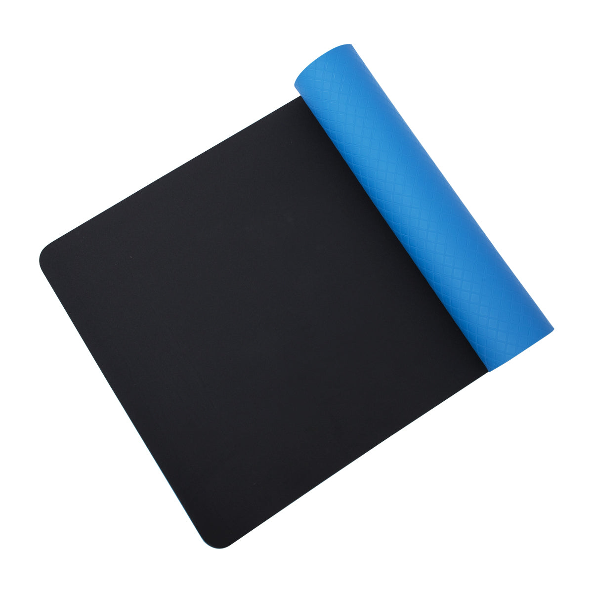 RAY STAR 7mm Premium High Density Bright Blue 3D Yoga Mat Double Layer Anti-Tear High-resilient Slip-resistant Surface
