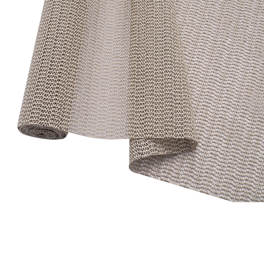 RAY STAR Taupe Drawer and Shelf Liner, Strong Grip, Non Adhesive Easiest Install Mat, for Kitchen Cabinets, Drawers, Cupboards and Bathroom Shelves