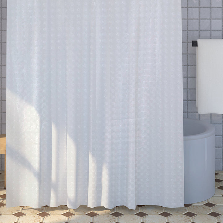 RAY STAR 70''X72'' 3D Translucent PEVA Shower Curtain Liner 12 Hooks Heavy Duty Odorless