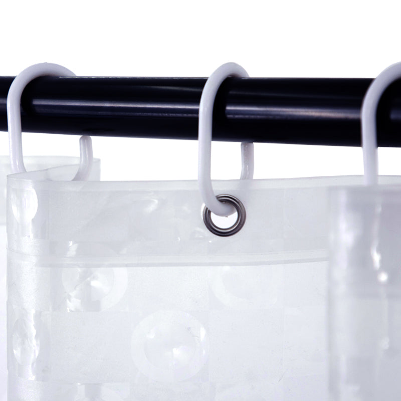 RAY STAR 70''X72'' PEVA Translucent Shower Curtain Liner 12 Hooks Heavy Duty Odorless Eco-Friendly