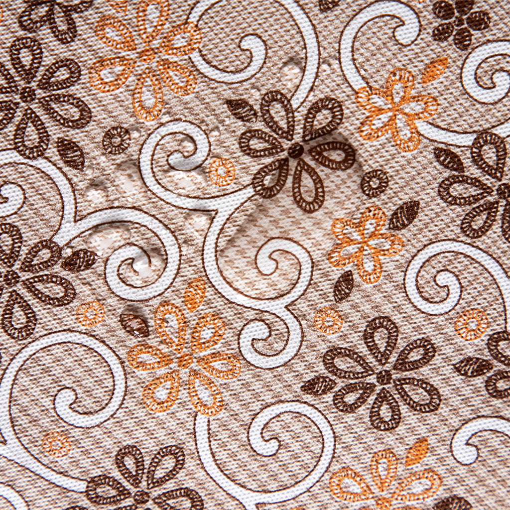 RAY STAR Mosaic Design Vinyl Tablecloth With Flannel Backing Round and Rectangle