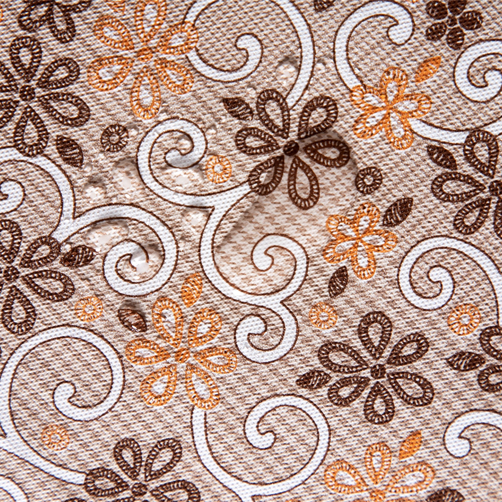 RAY STAR Mosaic Design Vinyl Tablecloth With Flannel Backing Round and Rectangle