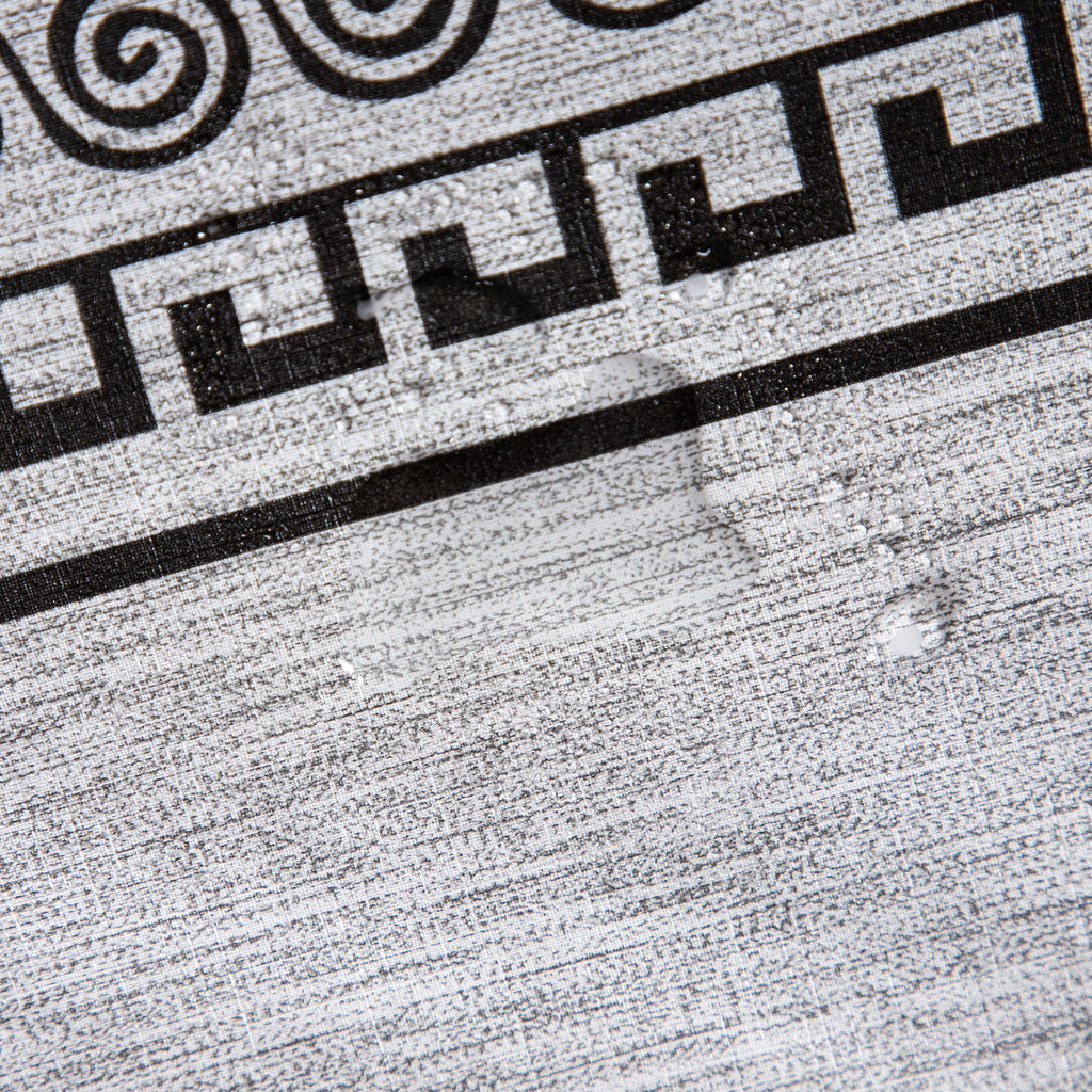 RAY STAR Circle Design Vinyl Tablecloth With Flannel Backing Round and Rectangle