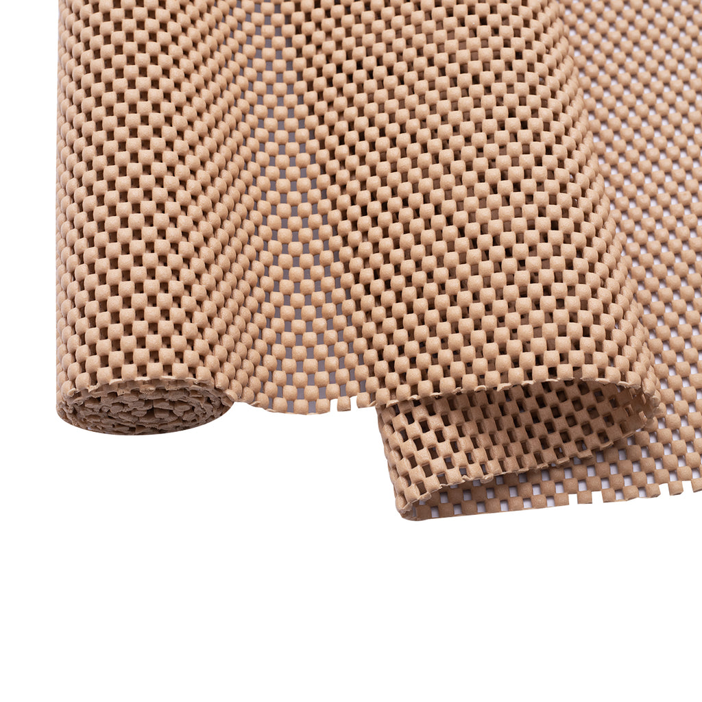 RAY STAR Premium chocolate Drawer and Shelf Liner, Strong Grip, Non Adhesive Easiest Install Mat, for Kitchen Cabinets, Drawers, Cupboards and Bathroom Shelves