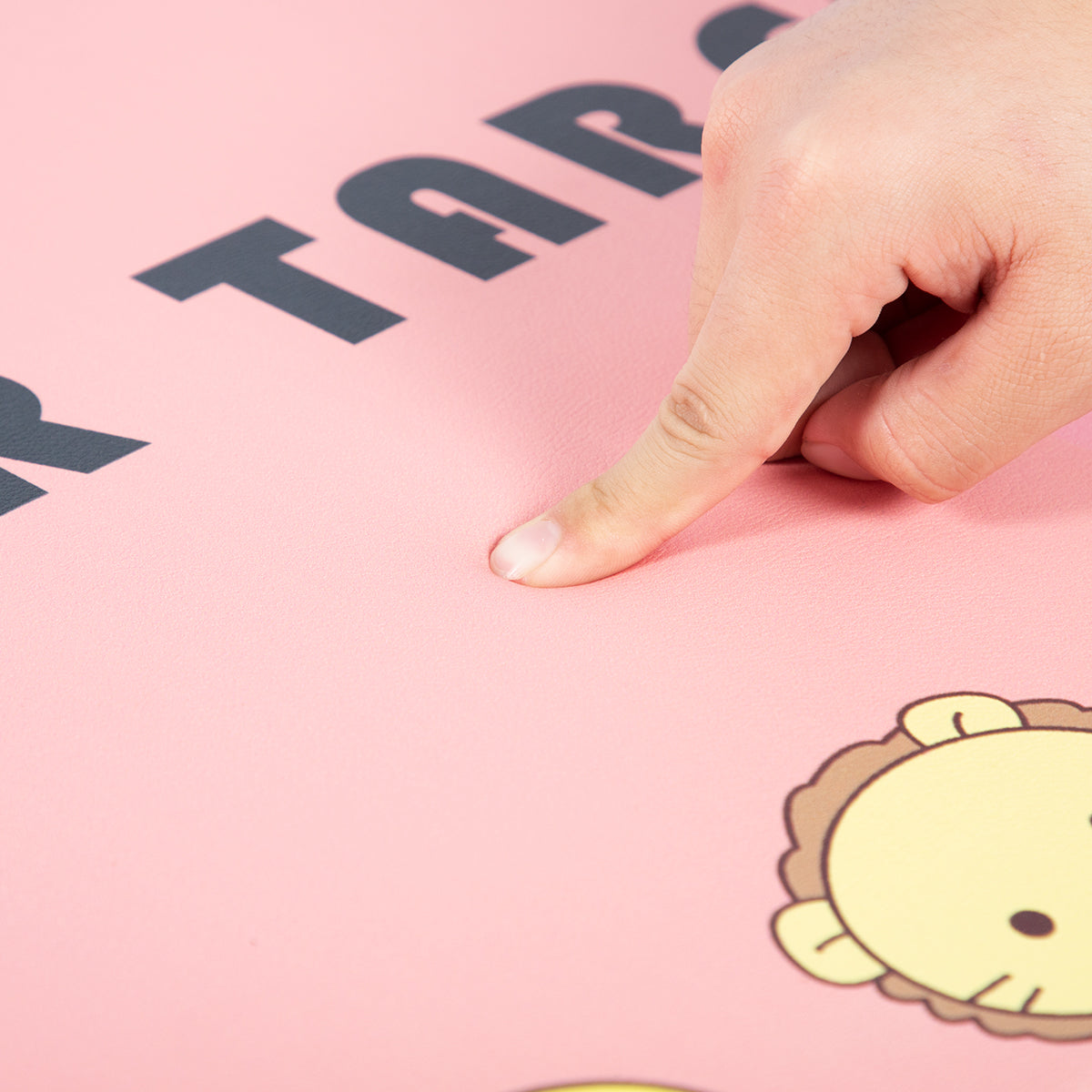 Vinyl Foam Kitchen Mat with pink Design