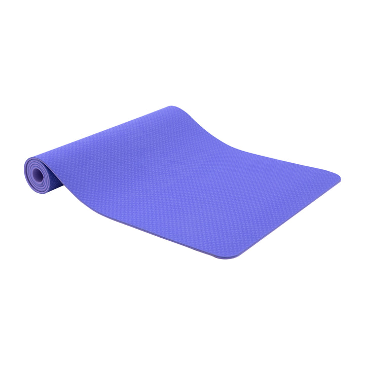 RAY STAR 6mm Double Layer Purple TPE Yoga Mat for Premium Pilates Fitness Exercise Mat High Density Anti-Tear Sweat-Proof