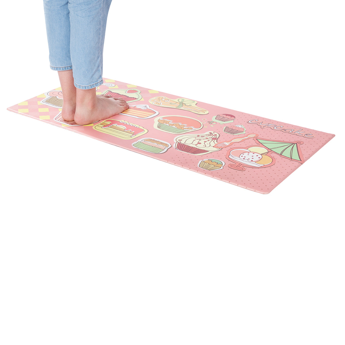 Vinyl Foam Kitchen Mat with Ice Cream Design