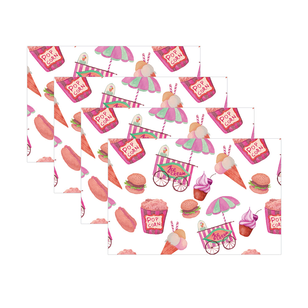 RAY STAR Set of 4 Placemat with Ice Cream Design