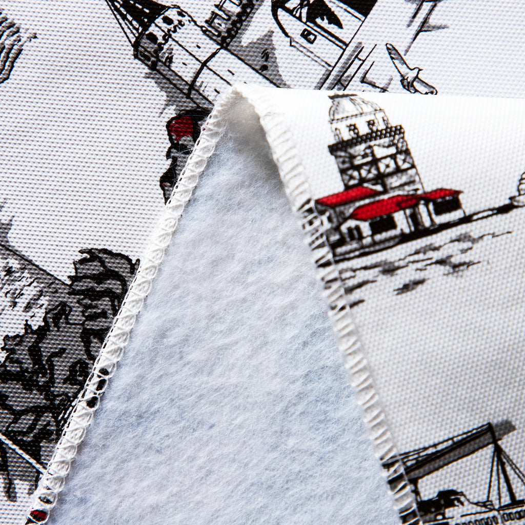 RAY STAR Vintage Castle Design Vinyl Tablecloth With Flannel Backing Round and Rectangle
