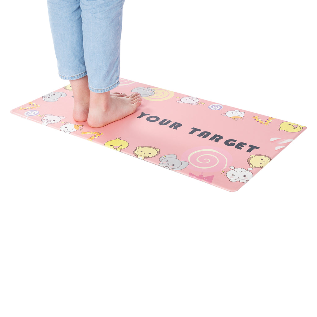 Vinyl Foam Kitchen Mat with pink Design