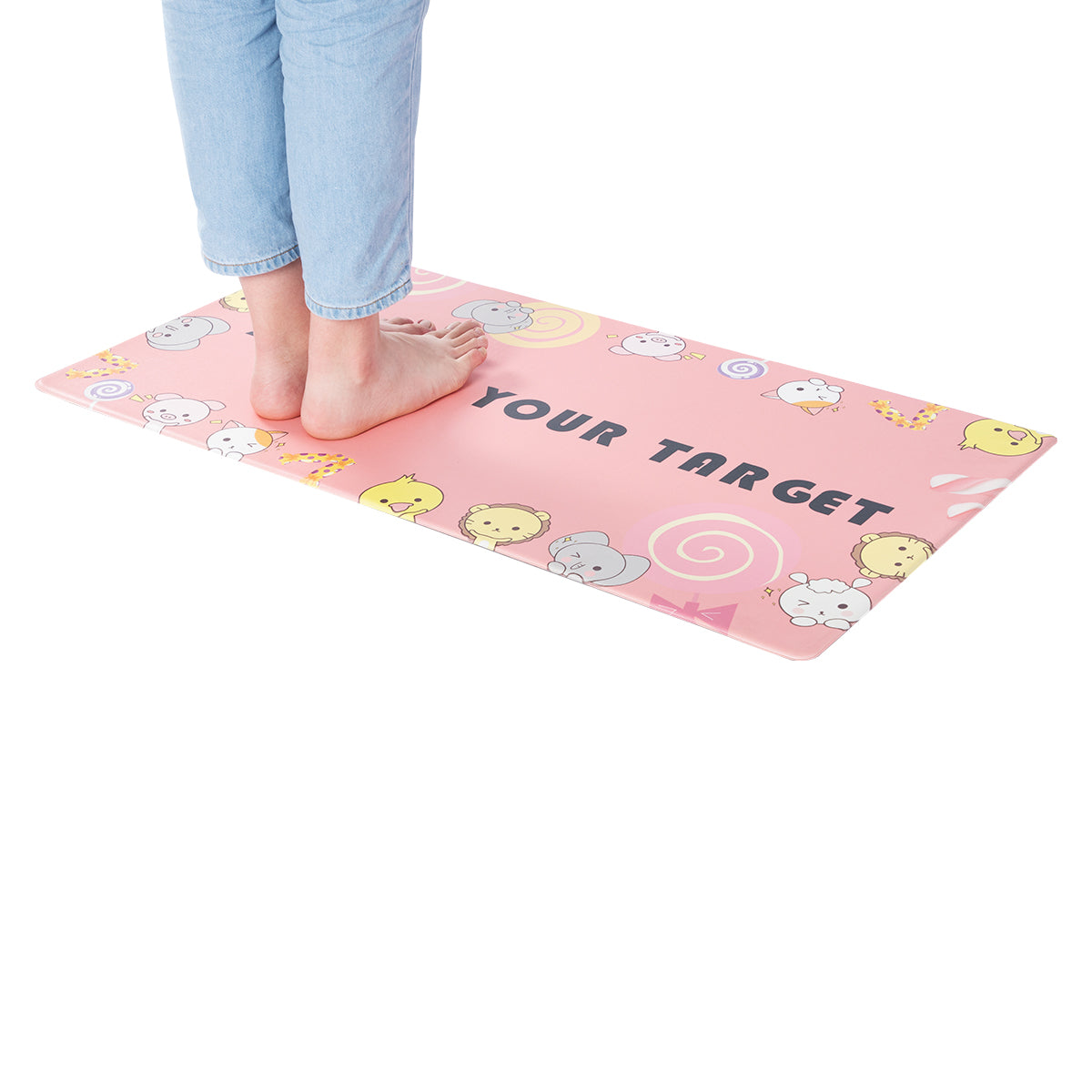 Vinyl Foam Kitchen Mat with pink Design