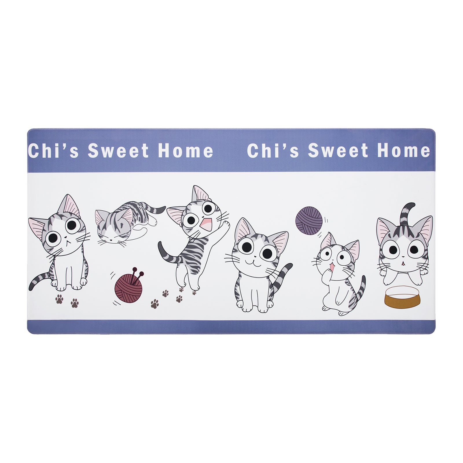 Vinyl Foam Kitchen Mat with Cheese Cat Design