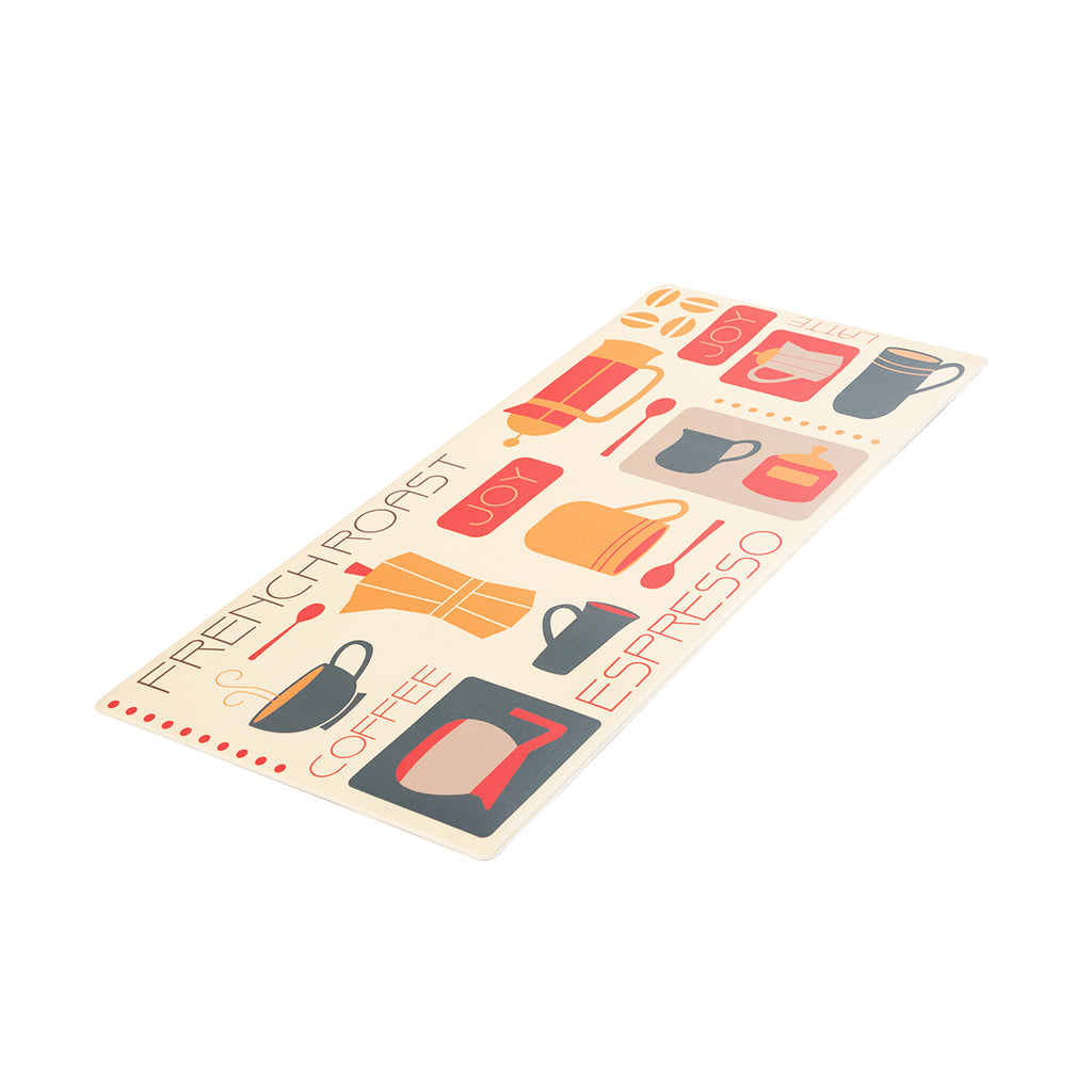 Vinyl Foam Kitchen Mat with Cute Teapot Design