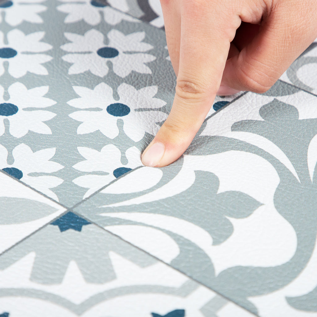 Vinyl Foam Kitchen Mat with Modern & Simple Mosaic Design