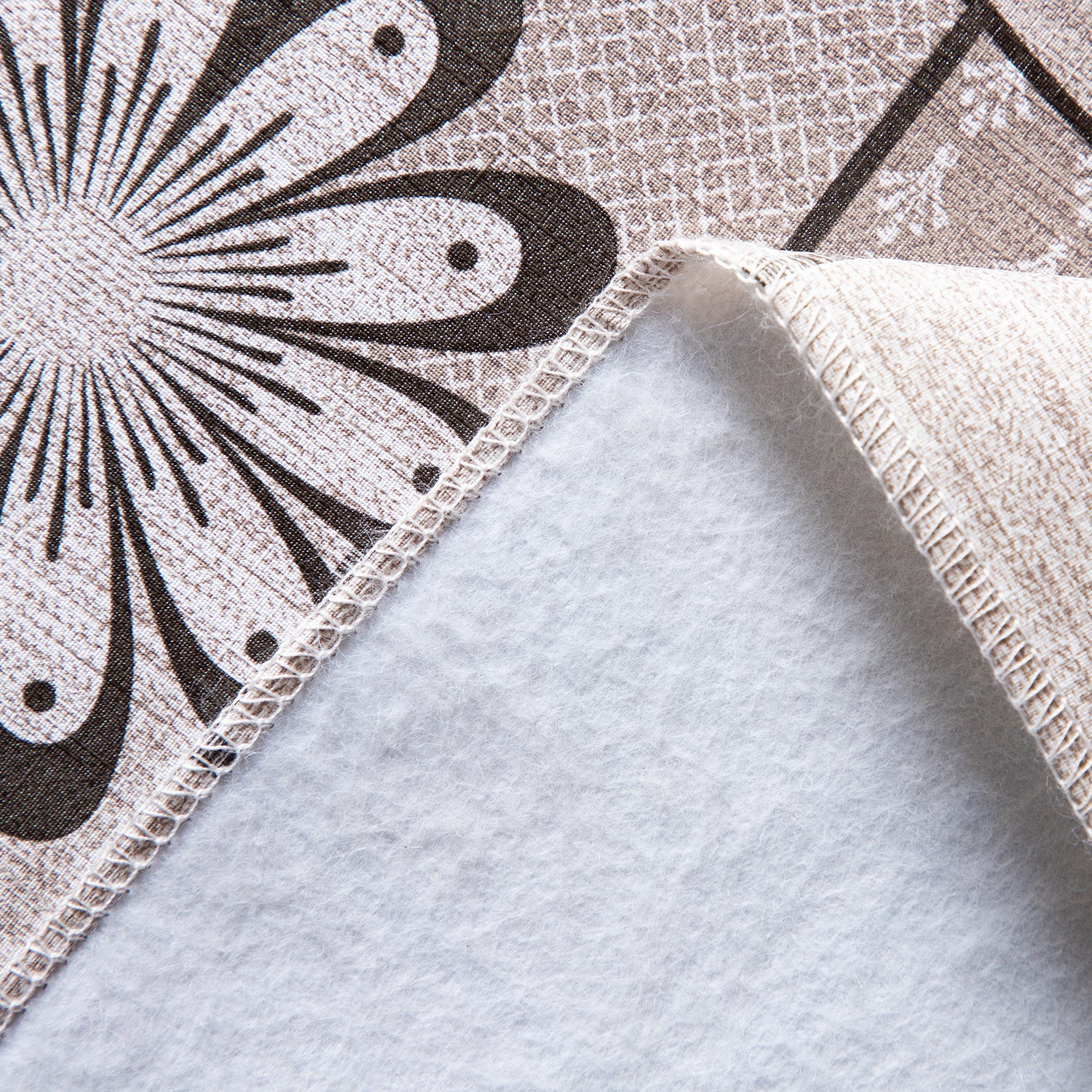 RAY STAR Checkered and Blossom Design Vinyl Tablecloth With Flannel Backing Round and Rectangle