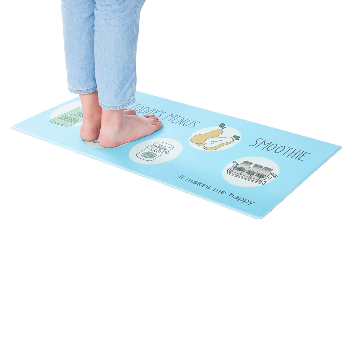 Vinyl Foam Kitchen Mat with Smoothie Design