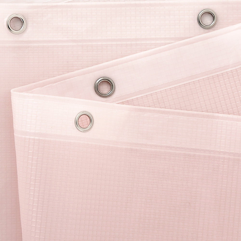 RAY STAR 70''X72'' Pink PEVA Shower Curtain Liner 12 Hooks Heavy Duty Odorless