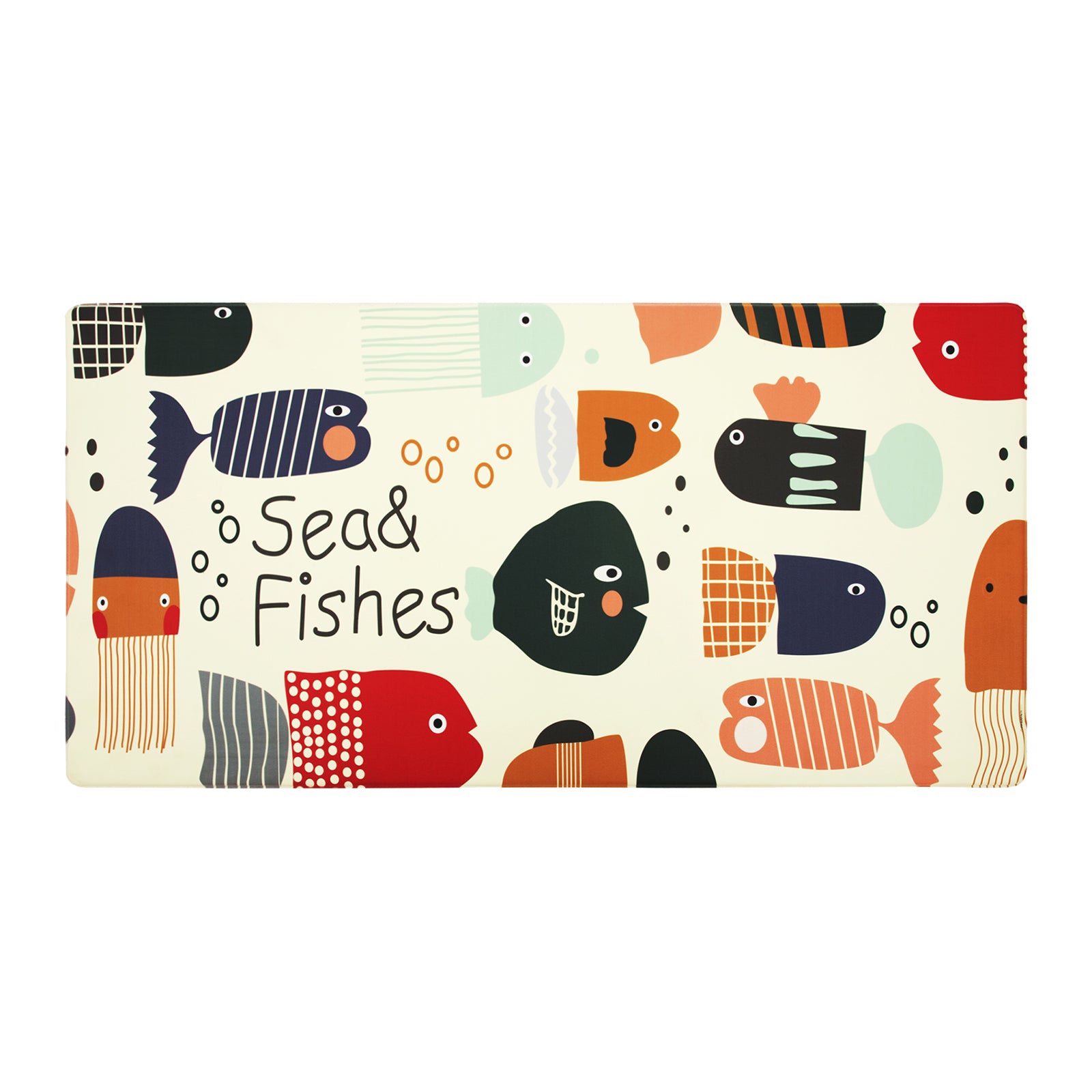 Vinyl Foam Kitchen Mat with Sea & Fish Design Multiple sizes