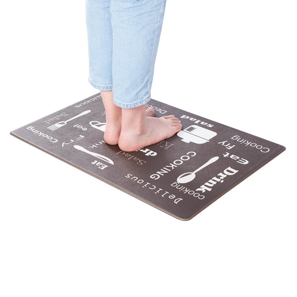 Vinyl Foam Kitchen Mat with Kitchenware Design