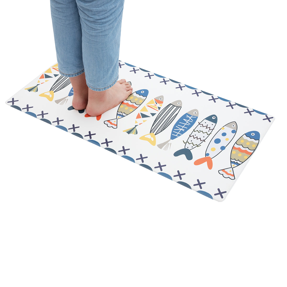 Vinyl Foam Kitchen Mat with Cute Fish Design Multiple sizes