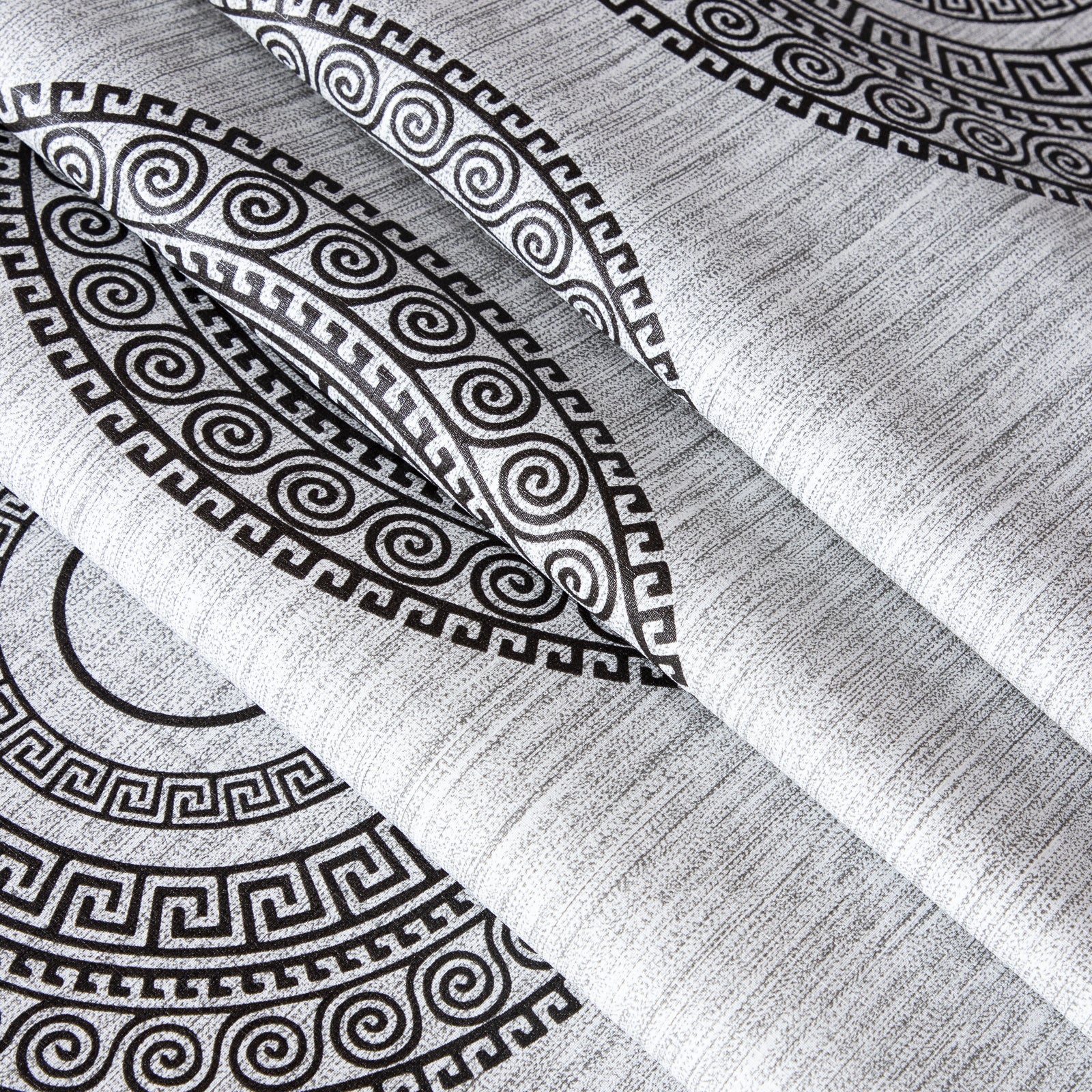 RAY STAR Circle Design Vinyl Tablecloth With Flannel Backing Round and Rectangle