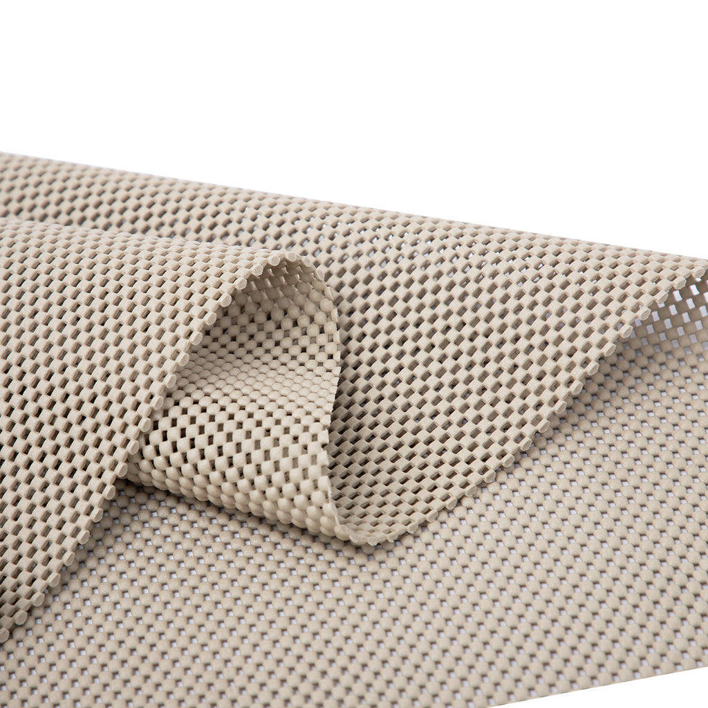RAY STAR Premium Taupe Drawer and Shelf Liner, Strong Grip, Non Adhesive Easiest Install Mat, for Kitchen Cabinets, Drawers, Cupboards and Bathroom Shelves
