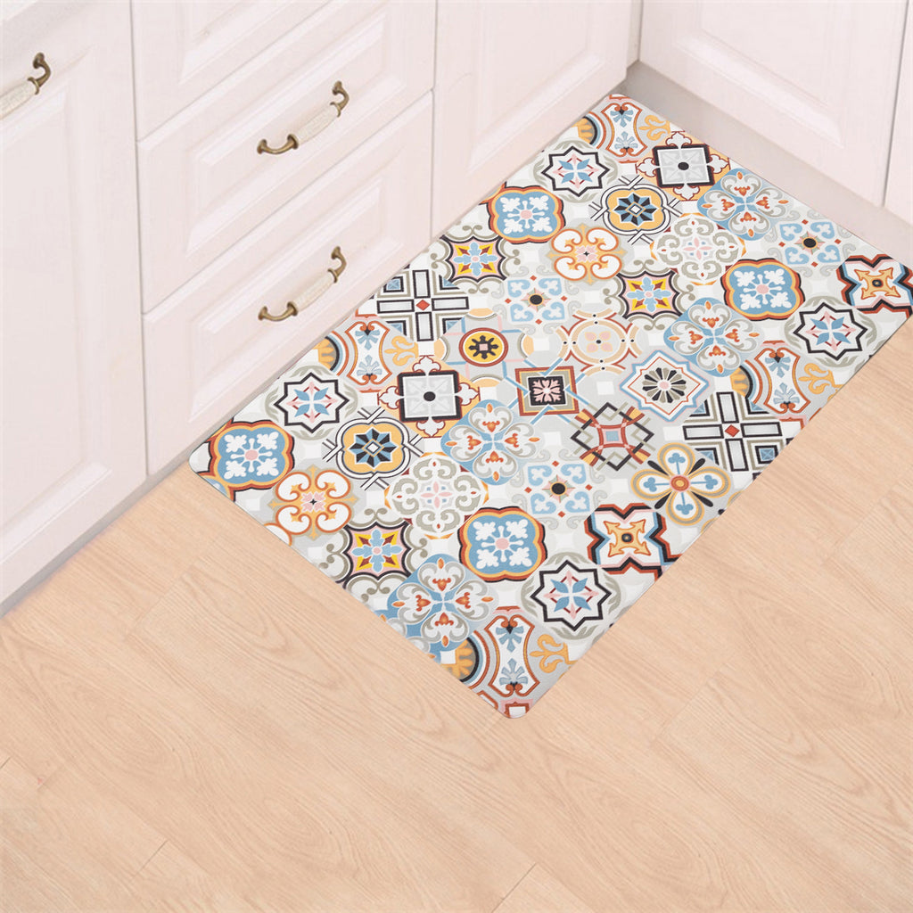 Vinyl Foam Kitchen Mat with Sophisticated Elegant Design
