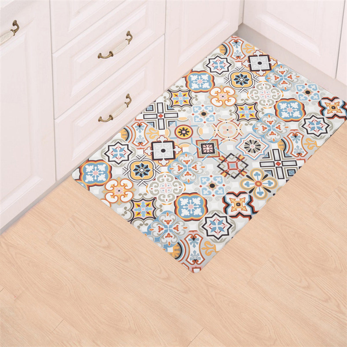 Vinyl Foam Kitchen Mat with Sophisticated Elegant Design