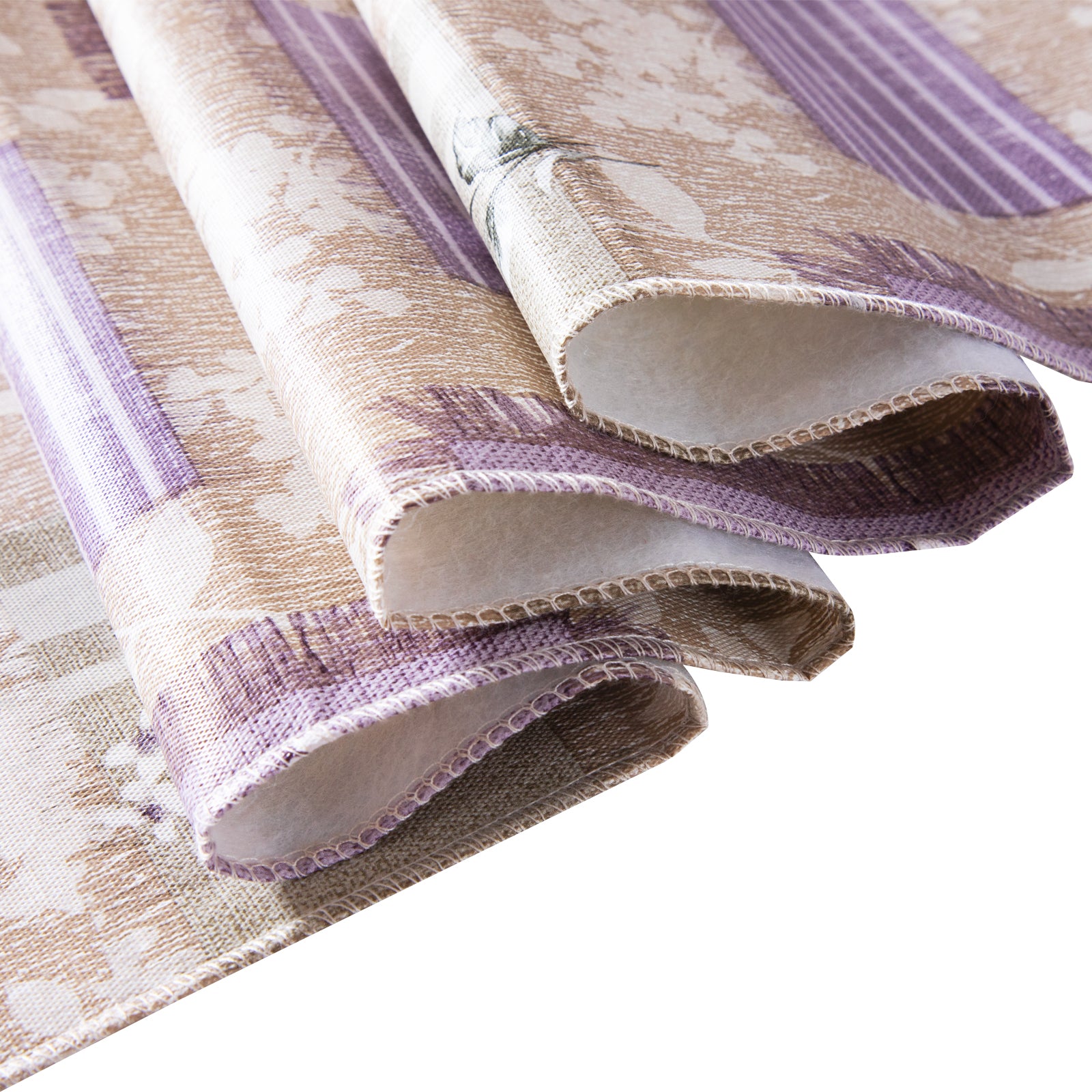 RAY STAR Elegant Purple & Lavender Vinyl Tablecloth with Flannel Backing – Soft, Waterproof, and Easy Clean Rectangle or Round Table Cover