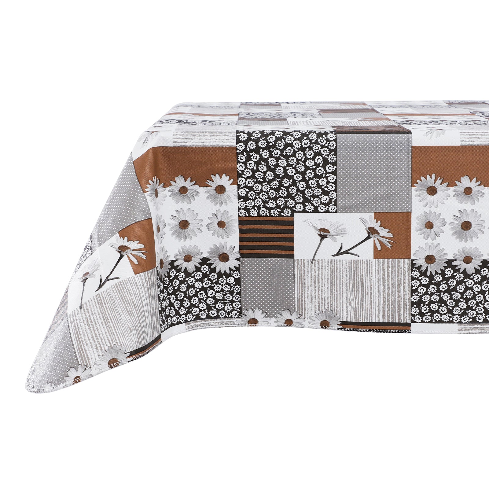 RAY STAR Lily Design Vinyl Tablecloth With Flannel Backing Round and Rectangle