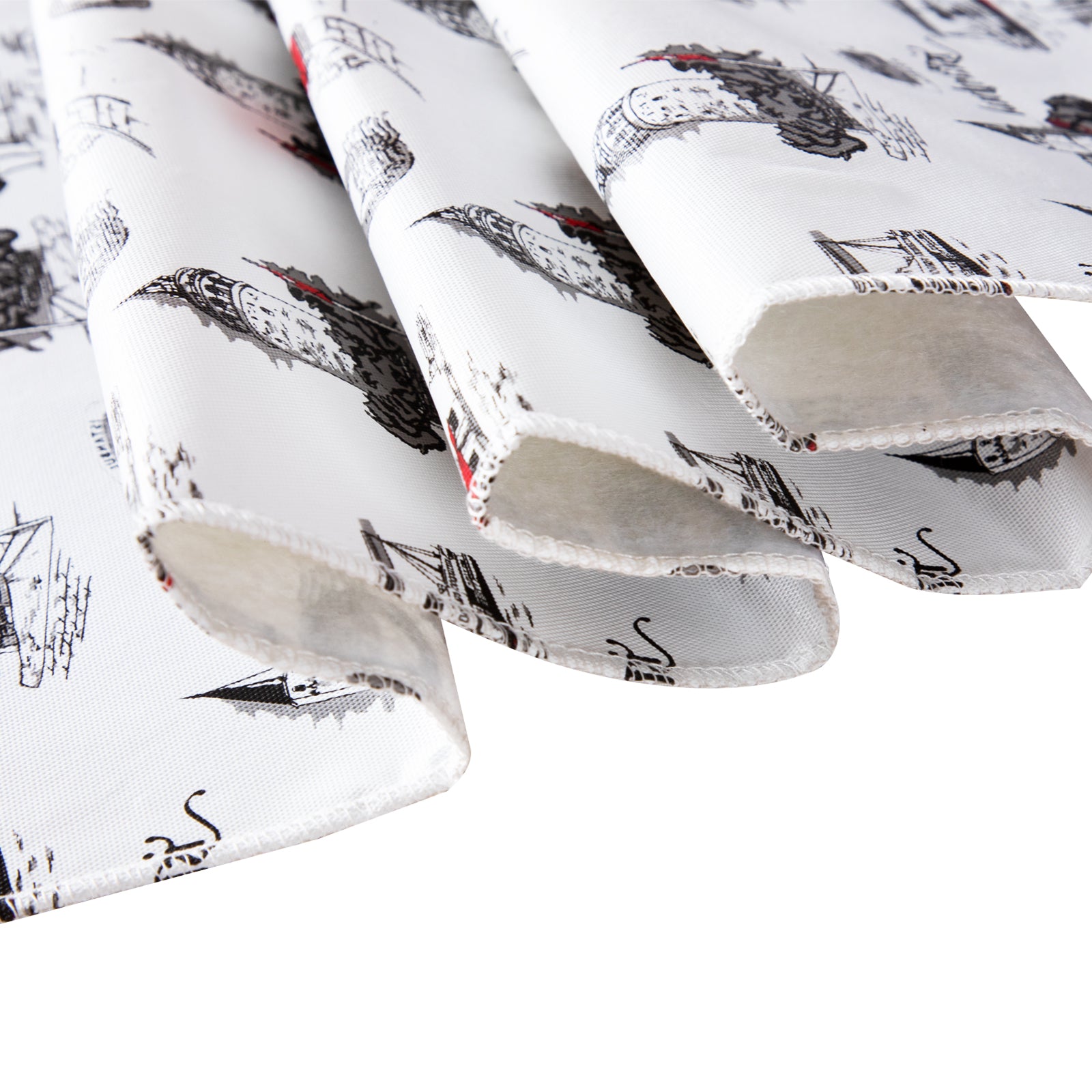RAY STAR Vintage Castle Design Vinyl Tablecloth With Flannel Backing Round and Rectangle