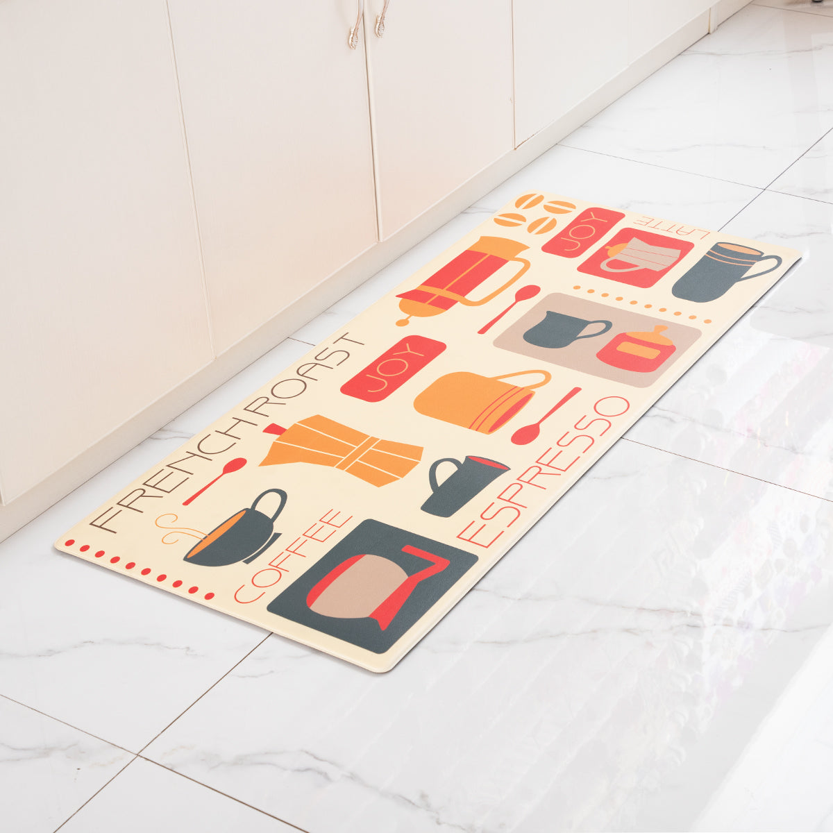 Vinyl Foam Kitchen Mat with Cute Teapot Design