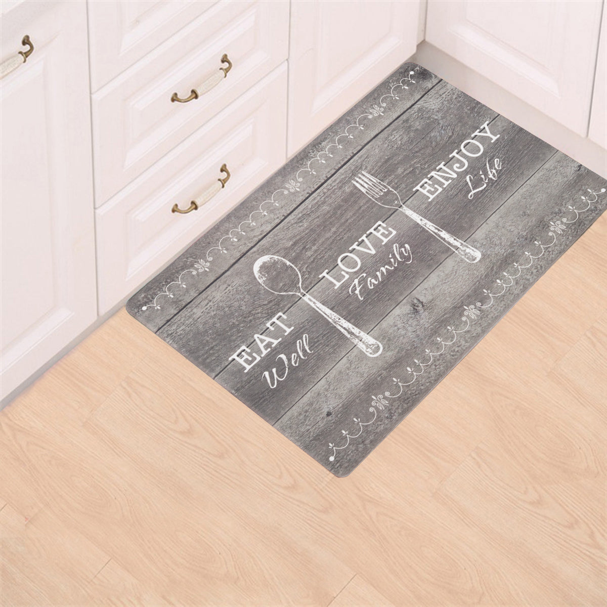 Vinyl Foam Kitchen Mat with Elegant Dining Design