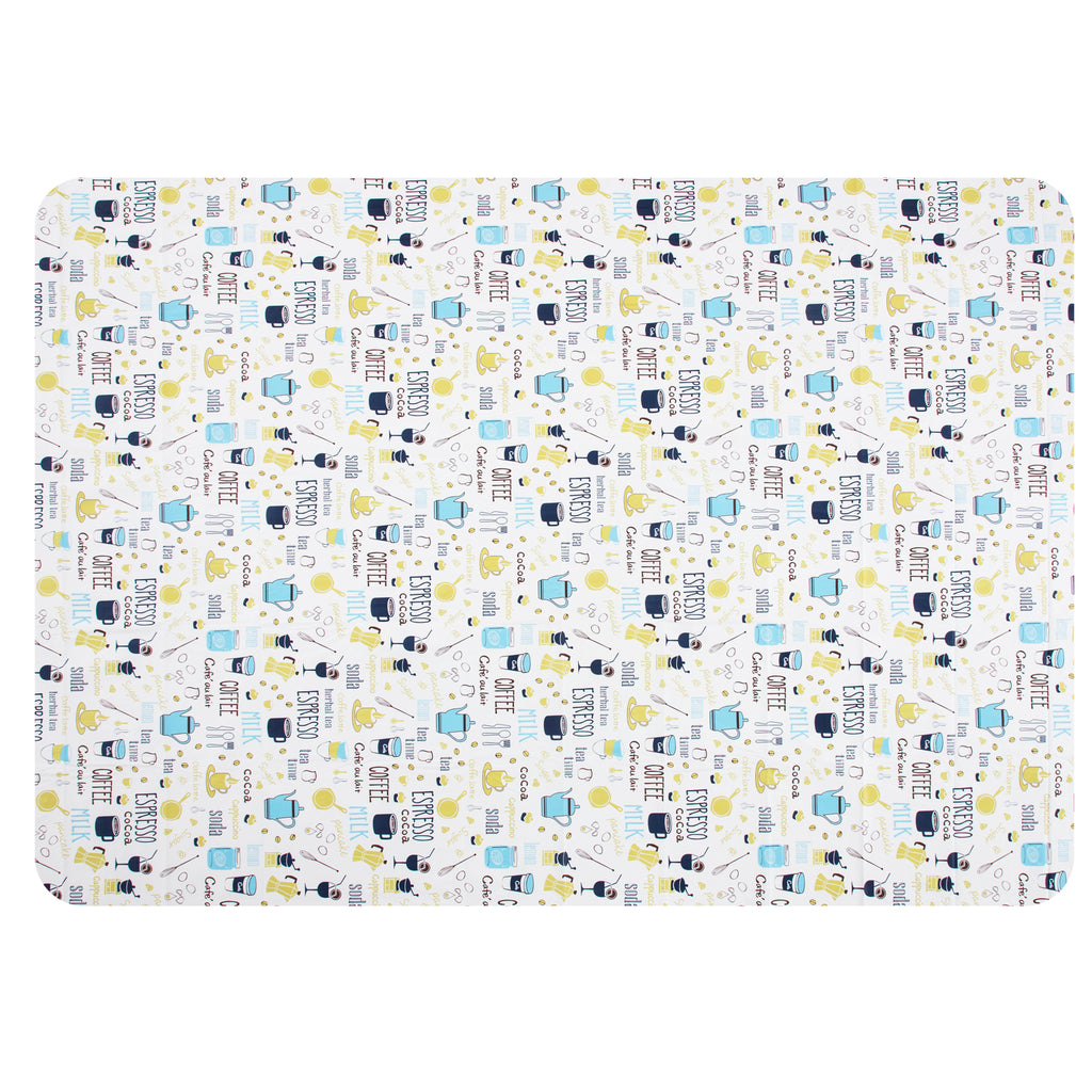RAY STAR Coffee Delight Tablecloth Teapot Design Vinyl Tablecloth With Flannel Backing Round and Rectangle