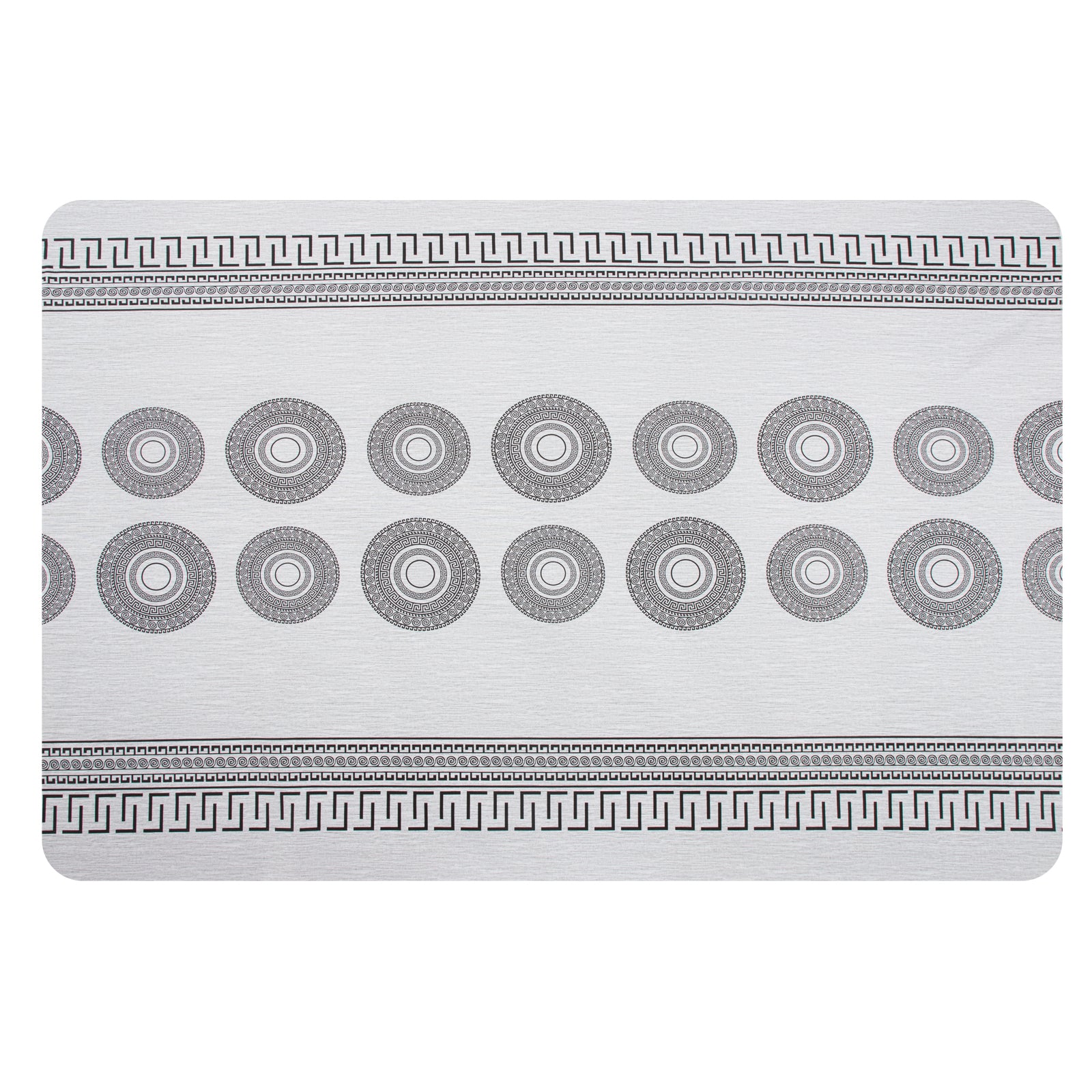 RAY STAR Circle Design Vinyl Tablecloth With Flannel Backing Round and Rectangle