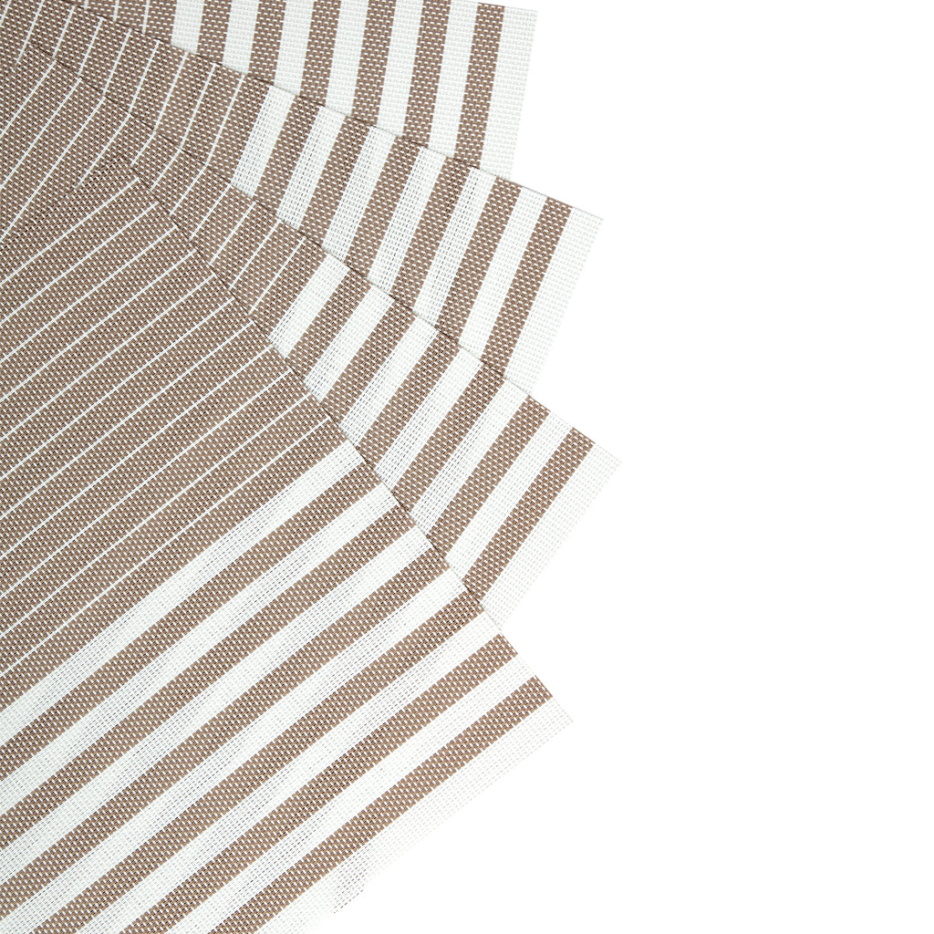 RAY STAR Set of 6 Vinyl Placemat for Kitchen and Dining Blue & Brown Design