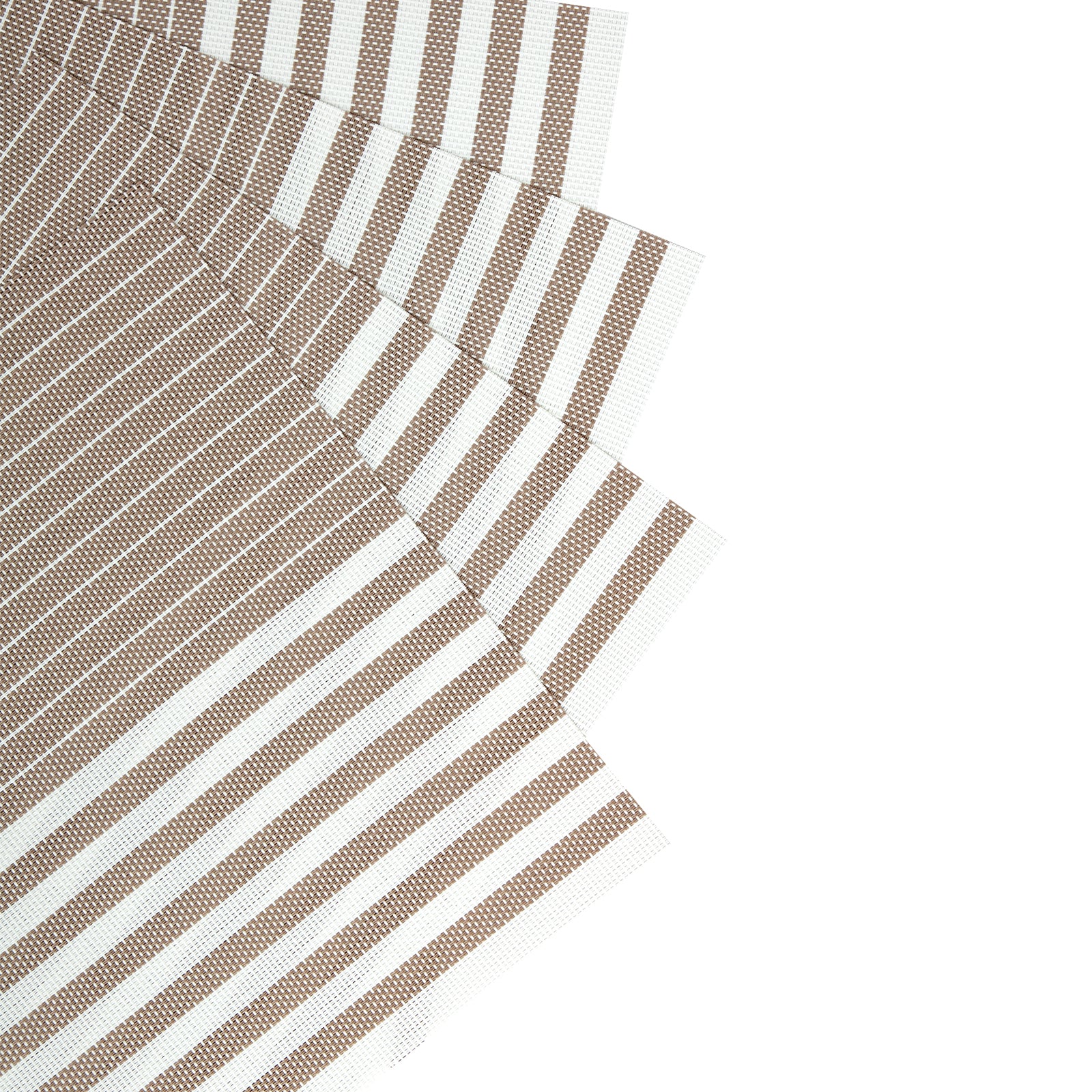 RAY STAR Set of 6 Vinyl Placemat for Kitchen and Dining Blue & Brown Design