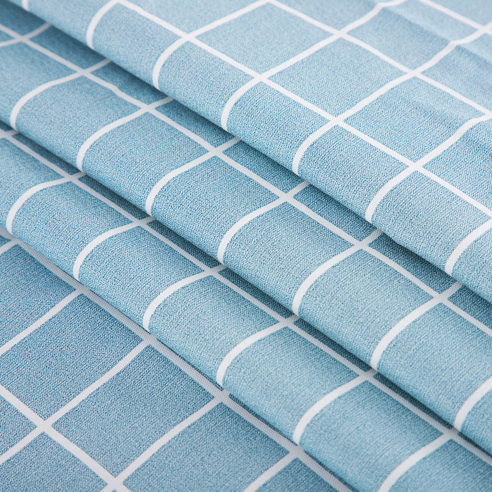 RAY STAR Vinyl Blue Checker Tablecloth With Flannel Backing Round and Rectangle