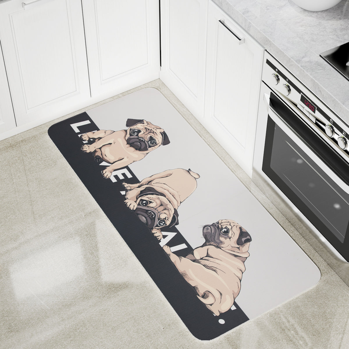 Vinyl Foam Kitchen Mat with Lovely Dog Design