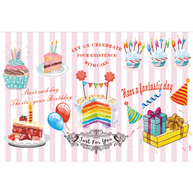 RAY STAR Set of 4 Placemat with Pink Childhood Memory Design