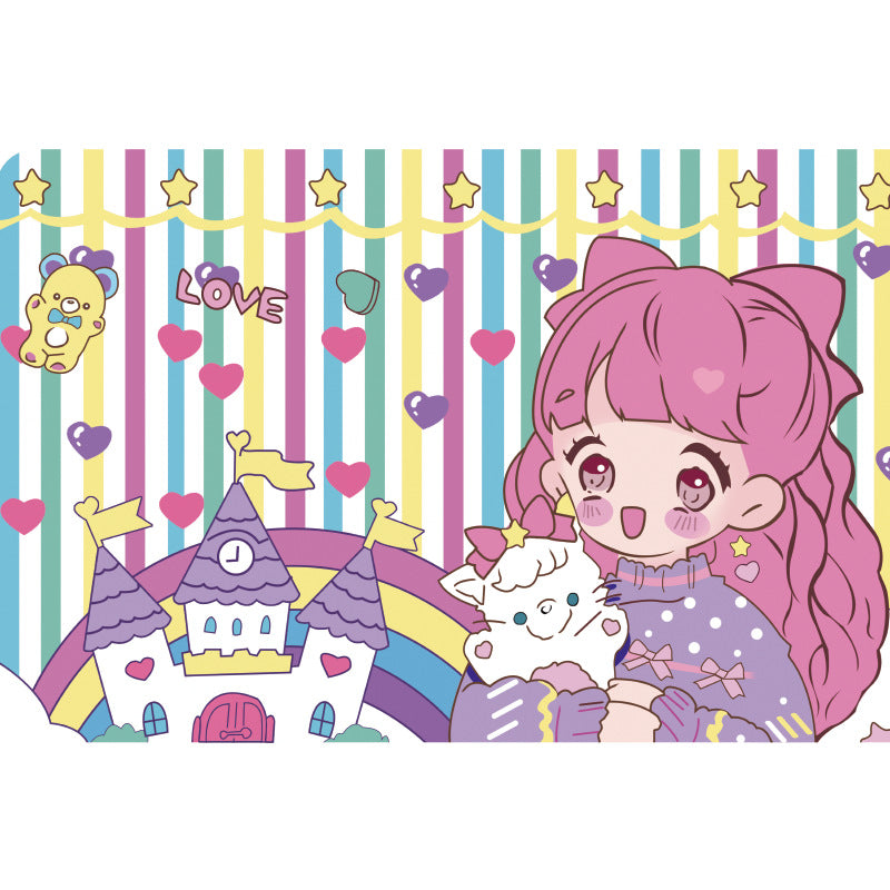 RAY STAR Set of 4 Placemat with Pink Childhood Memory Design