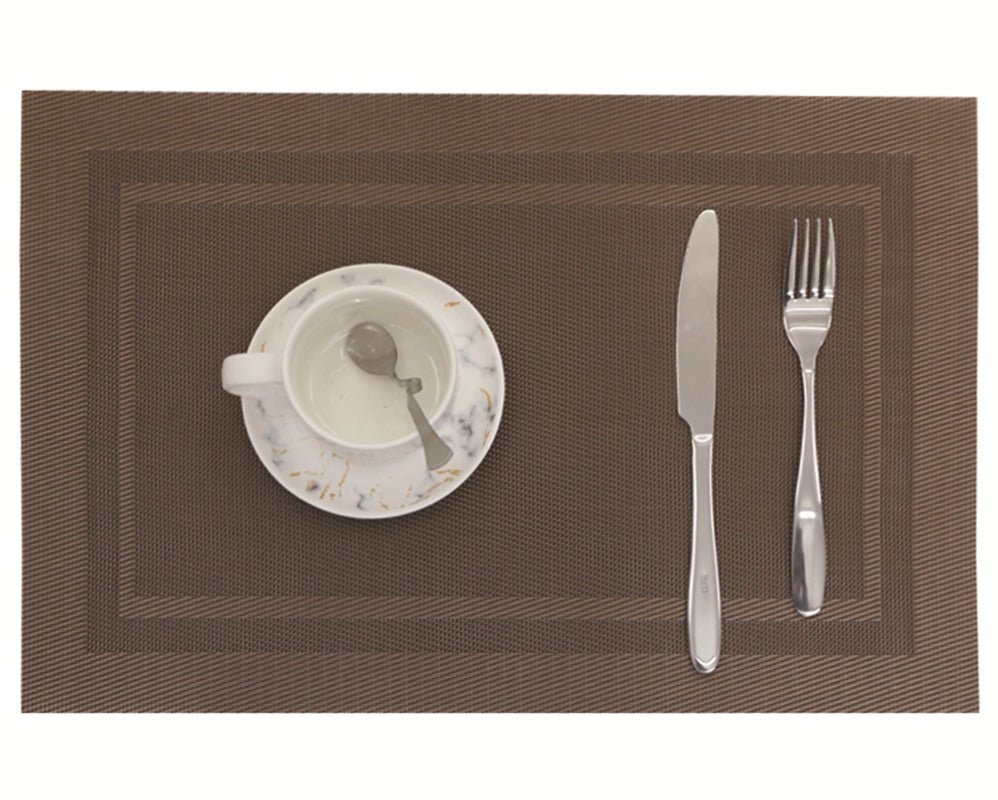 RAY STAR Set of 6 Vinyl Placemat with Checkered Design